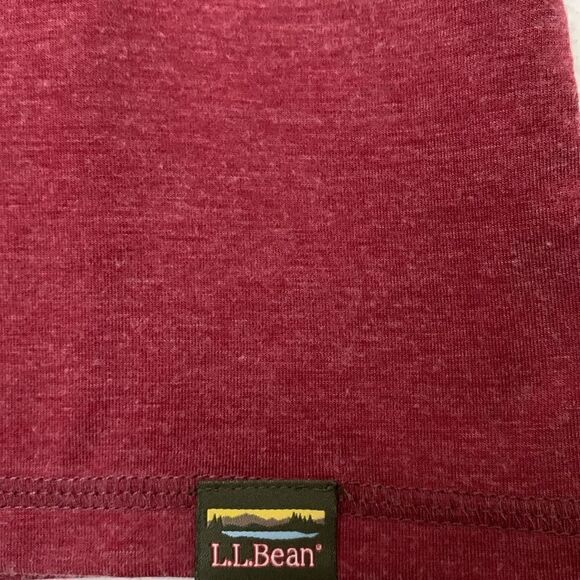 L.L.Bean Polo Shirt Men’s Maroon Collared Short Sleeve Logo Size L-Reg - Picture 2 of 6